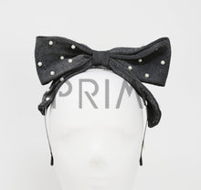 Load image into Gallery viewer, POP UP BOW WITH SCATTERED PEARLS HEADBAND
