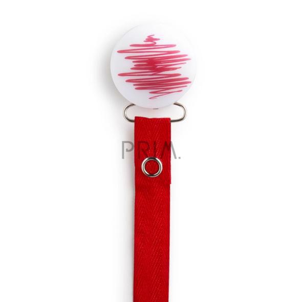 DOODLE RED ROUND CLIP