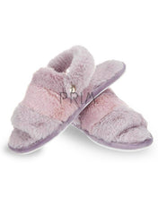 Load image into Gallery viewer, MEMOI COLORBLOCK FUR PLUSH SLIPPERS
