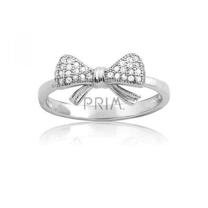 SS SMALL CZ BOW RING