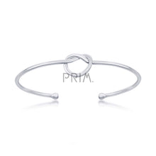 Load image into Gallery viewer, STERLING SILVER LOVE KNOT BANGLE
