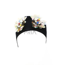 Load image into Gallery viewer, SEQUIN/RHINESTONE FLOWER HEADWRAP
