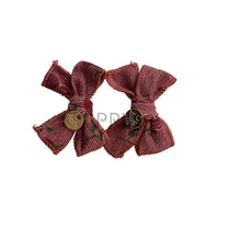 Load image into Gallery viewer, HALO ELSIE PRINTED CORDUROY DOUBLE BOW CLIP
