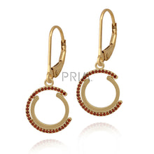 Load image into Gallery viewer, MATTE GOLD CONCENTRIC CIRCLE EARRING
